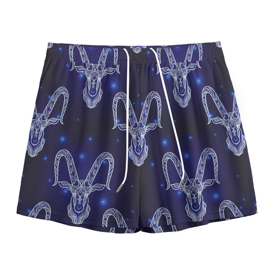 Astrology Capricorn Sign Print Mesh Shorts