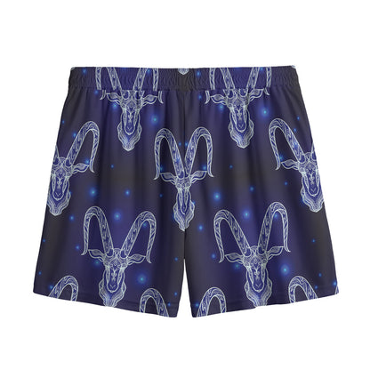 Astrology Capricorn Sign Print Mesh Shorts