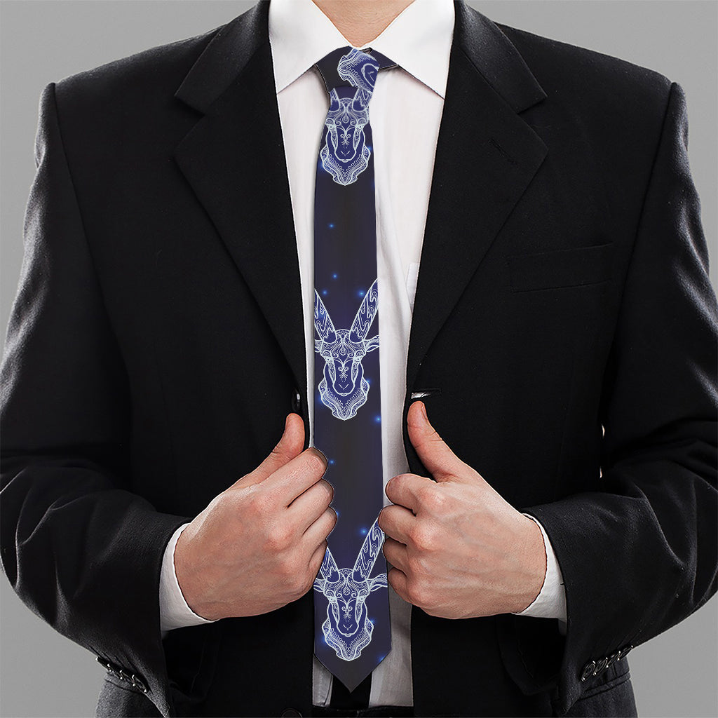 Astrology Capricorn Sign Print Necktie