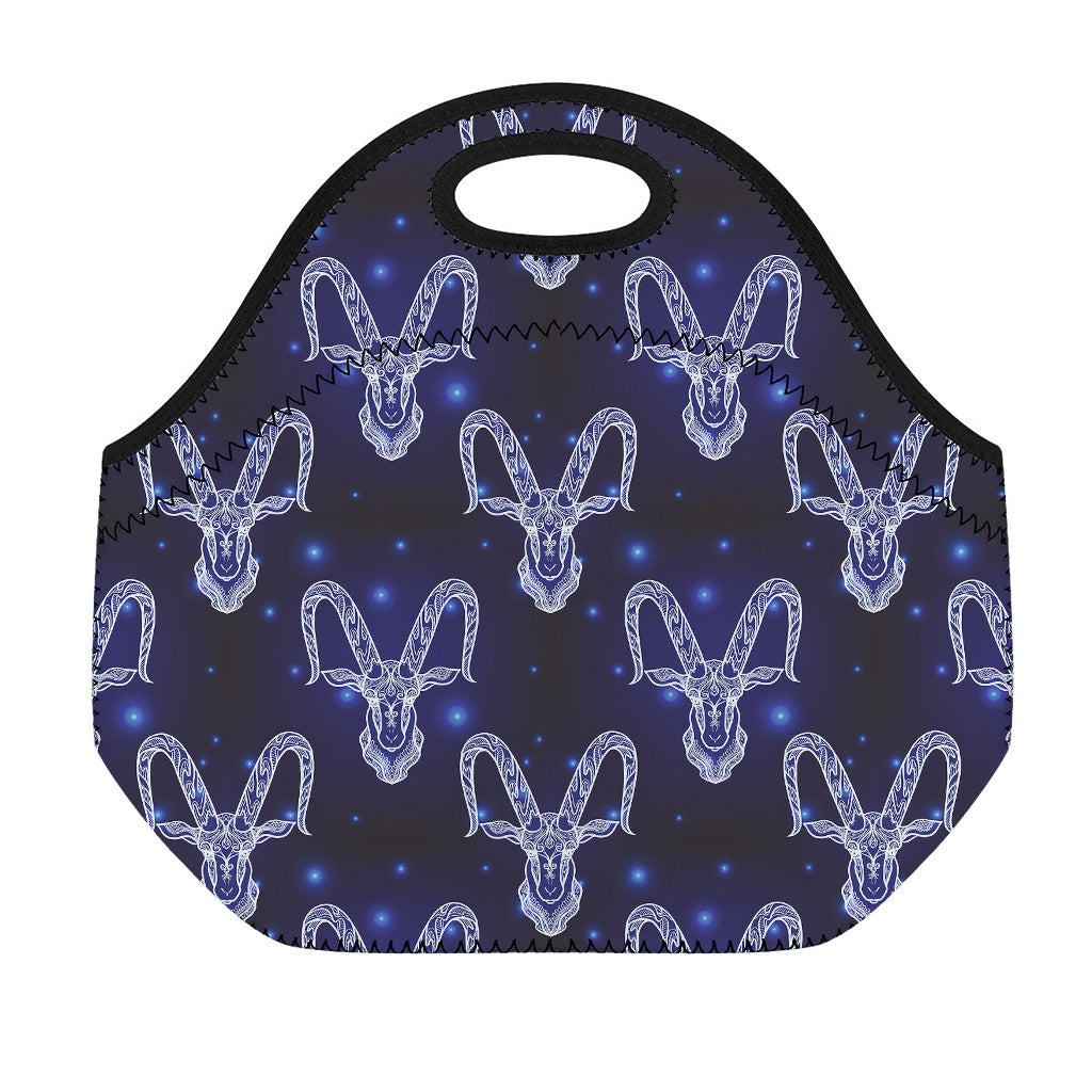 Astrology Capricorn Sign Print Neoprene Lunch Bag