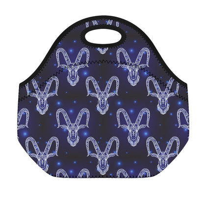 Astrology Capricorn Sign Print Neoprene Lunch Bag