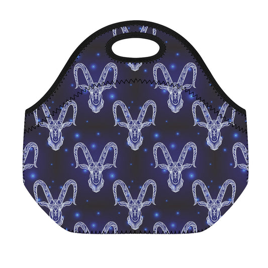Astrology Capricorn Sign Print Neoprene Lunch Bag