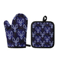Astrology Capricorn Sign Print Oven Mitt And Pot Holder Set