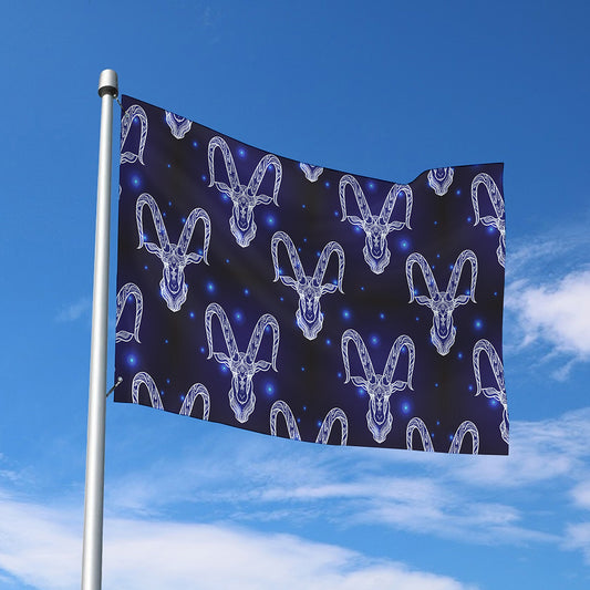Astrology Capricorn Sign Print Polyester Flag