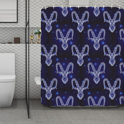 Astrology Capricorn Sign Print Polyester Shower Curtain