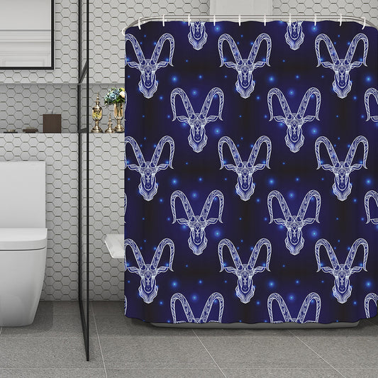 Astrology Capricorn Sign Print Polyester Shower Curtain