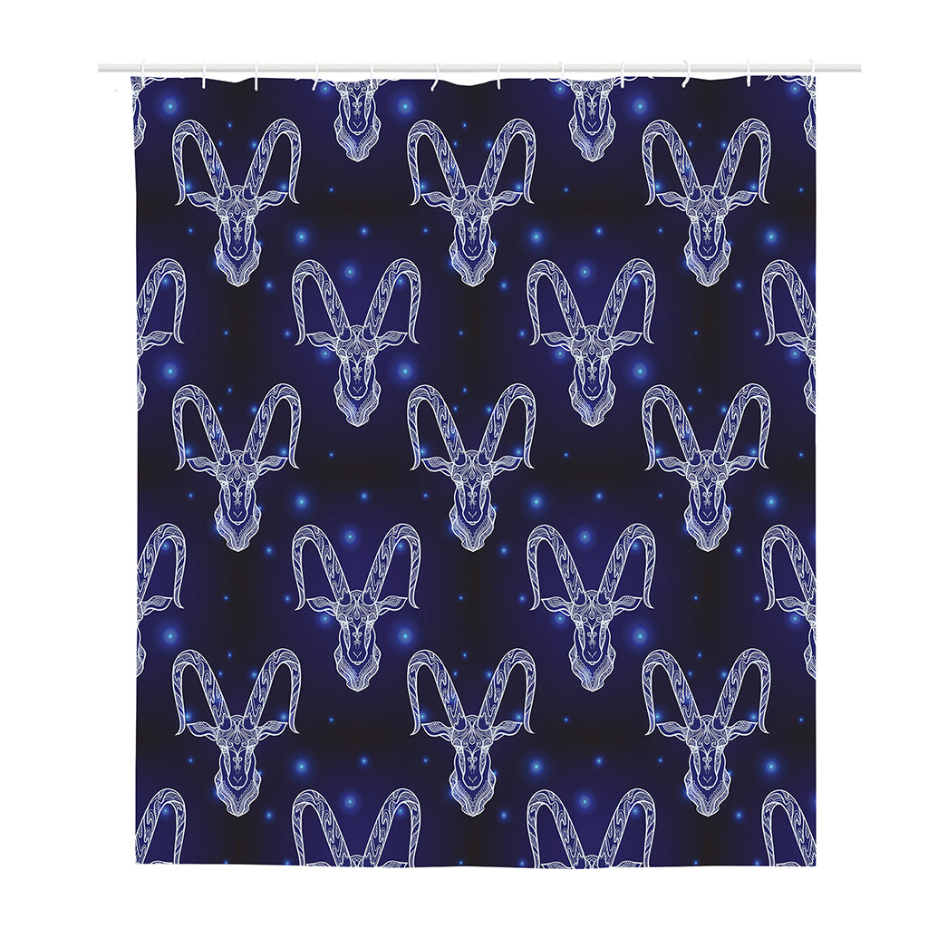 Astrology Capricorn Sign Print Polyester Shower Curtain