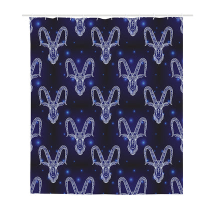 Astrology Capricorn Sign Print Polyester Shower Curtain