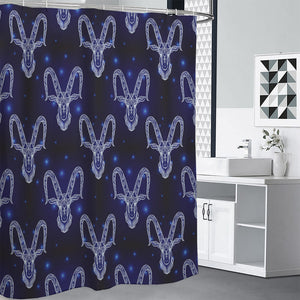 Astrology Capricorn Sign Print Premium Shower Curtain