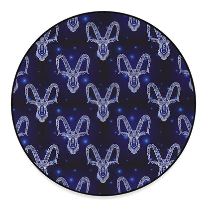 Astrology Capricorn Sign Print Round Floor Mat