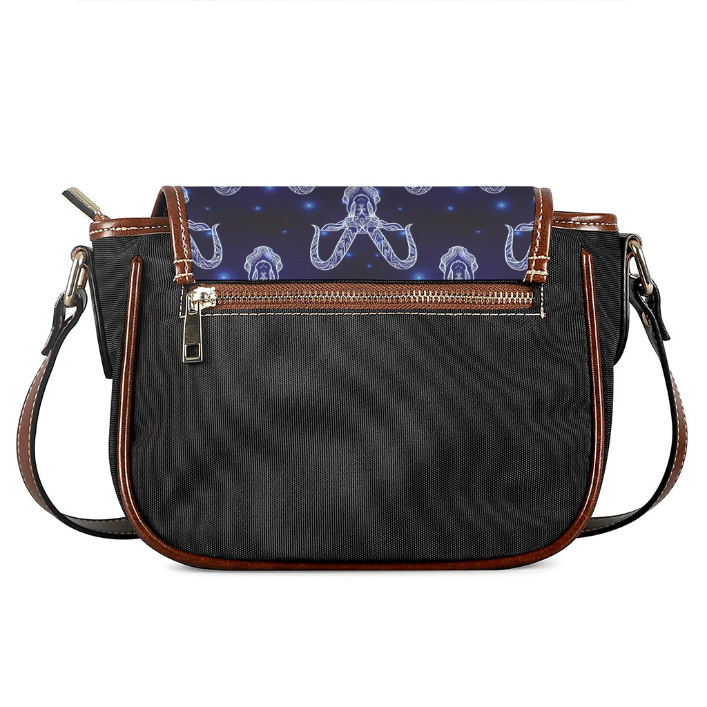 Astrology Capricorn Sign Print Saddle Bag