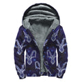 Astrology Capricorn Sign Print Sherpa Lined Zip Up Hoodie