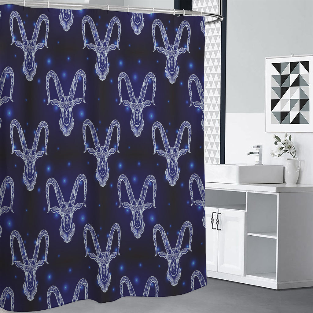 Astrology Capricorn Sign Print Shower Curtain