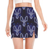 Astrology Capricorn Sign Print Side Slit Mini Skirt