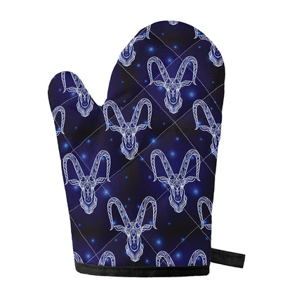 Astrology Capricorn Sign Print Single Oven Mitt