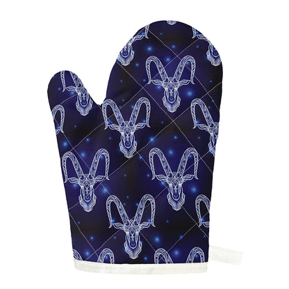 Astrology Capricorn Sign Print Single Oven Mitt