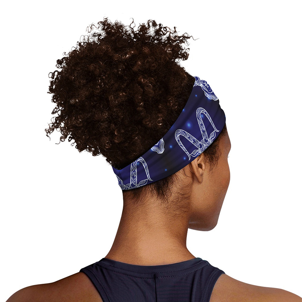 Astrology Capricorn Sign Print Sports Headband