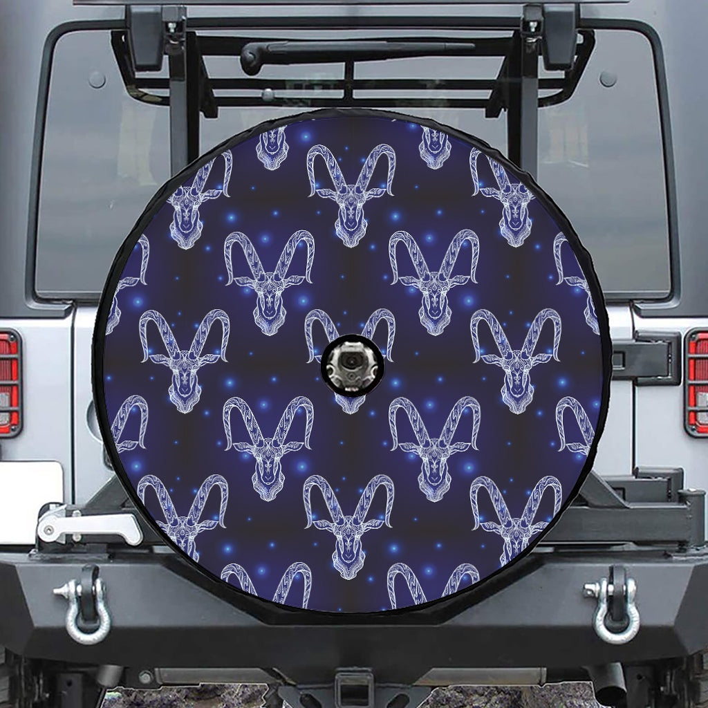 Astrology Capricorn Sign Print Tire Cover With Camera Hole