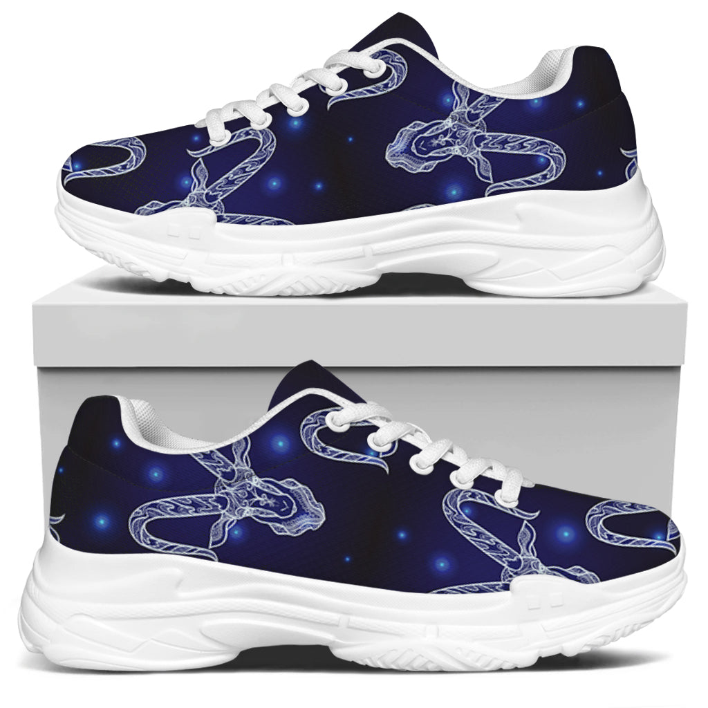 Astrology Capricorn Sign Print White Chunky Shoes