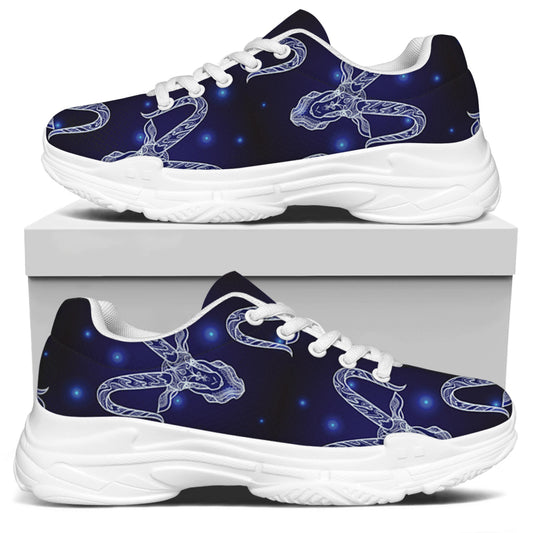 Astrology Capricorn Sign Print White Chunky Shoes