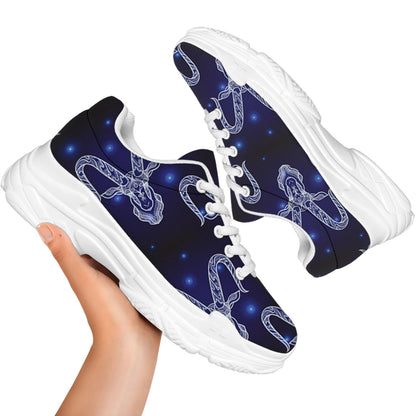 Astrology Capricorn Sign Print White Chunky Shoes