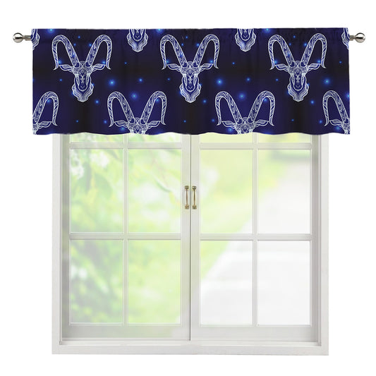 Astrology Capricorn Sign Print Window Valance