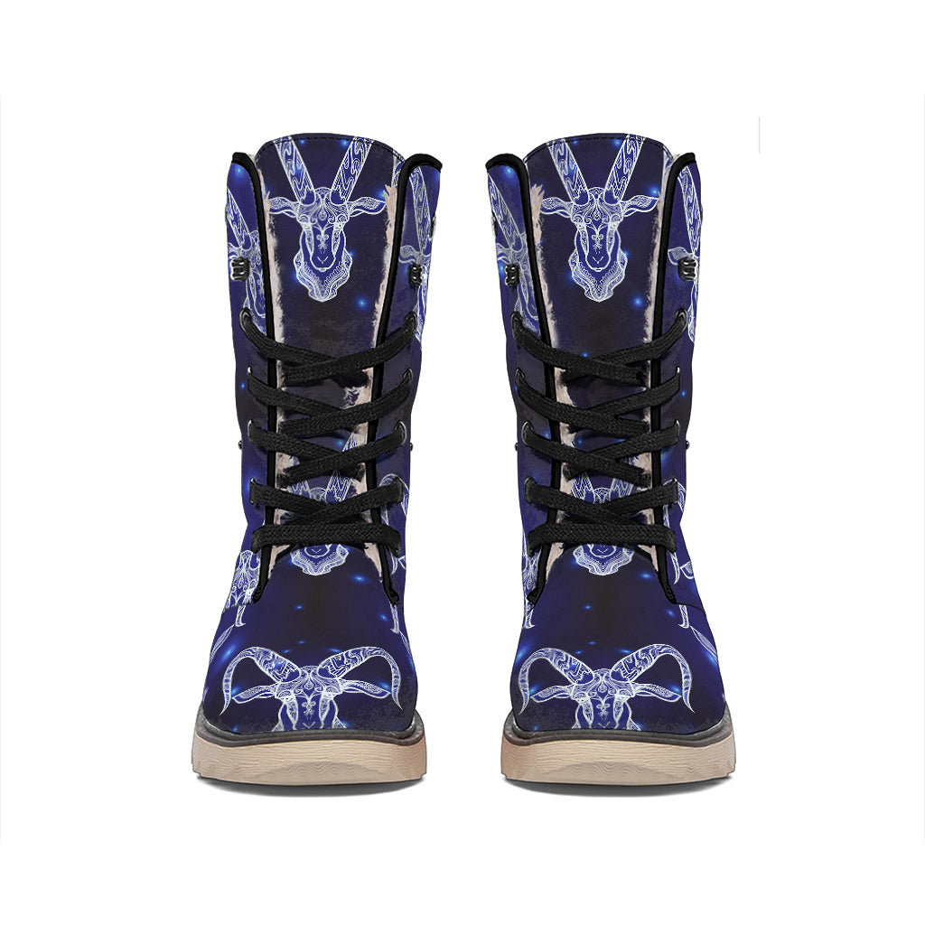 Astrology Capricorn Sign Print Winter Boots