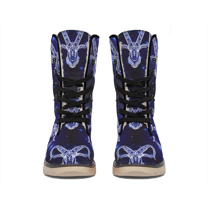 Astrology Capricorn Sign Print Winter Boots