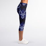 Astrology Capricorn Sign Print Women's Capri Leggings