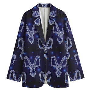 Astrology Capricorn Sign Print Women's Cotton Blazer