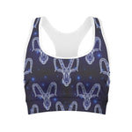 Astrology Capricorn Sign Print Women's Sports Bra