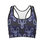 Astrology Capricorn Sign Print Women's Sports Bra