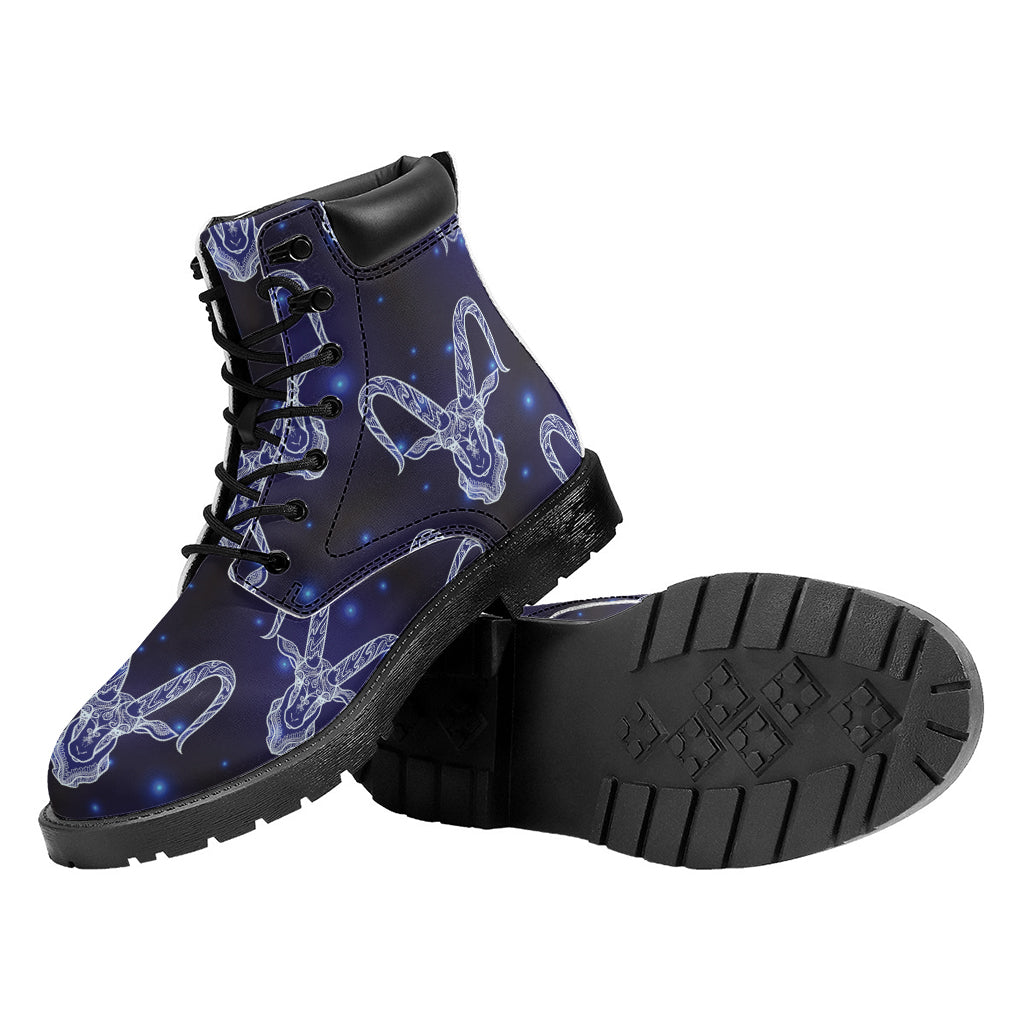 Astrology Capricorn Sign Print Work Boots
