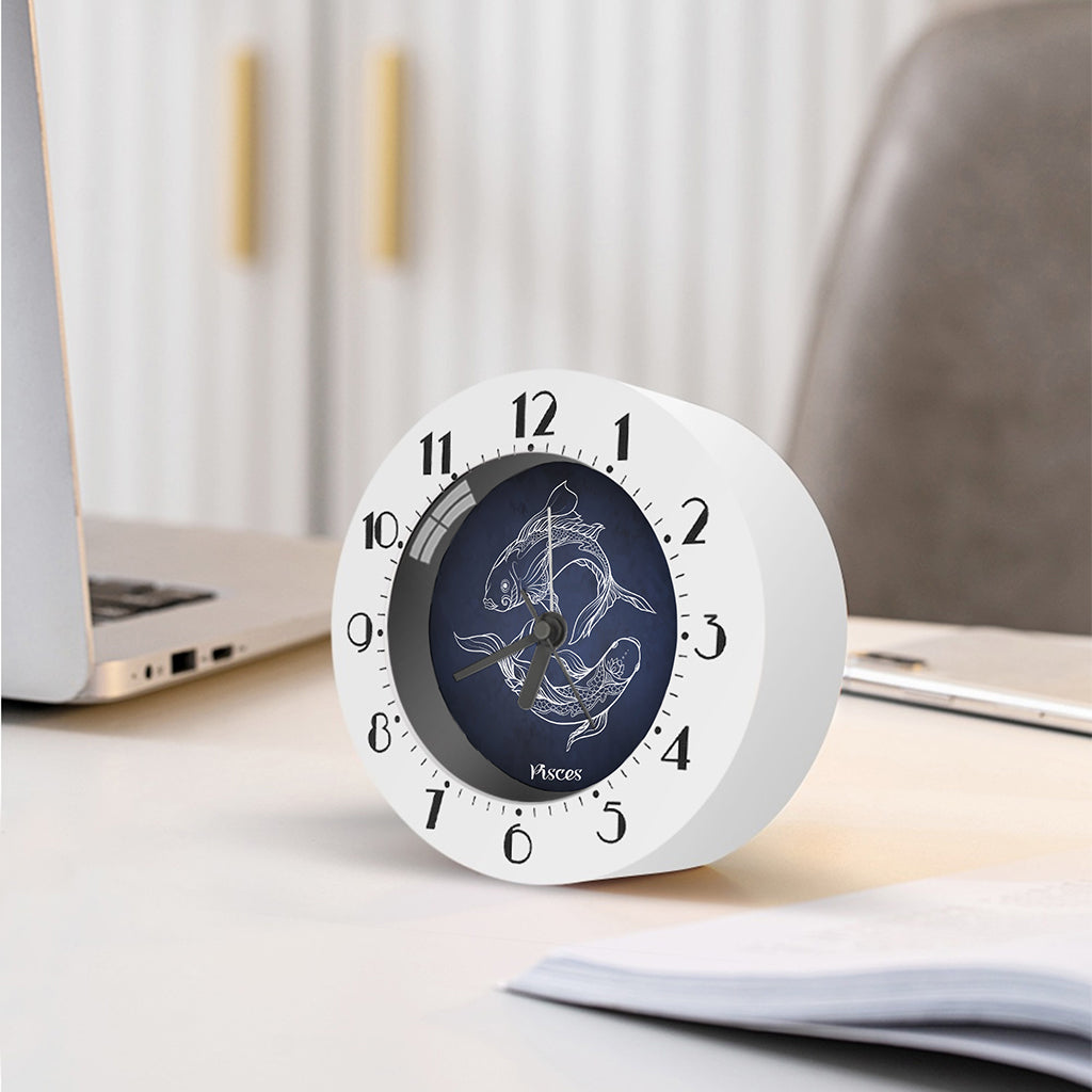 Astrology Pisces Sign Print Alarm Clock
