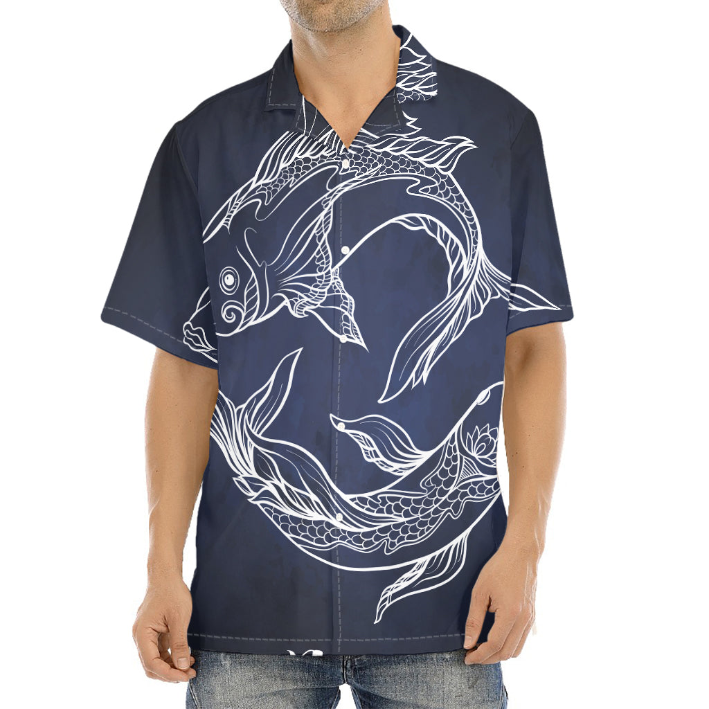 Astrology Pisces Sign Print Aloha Shirt