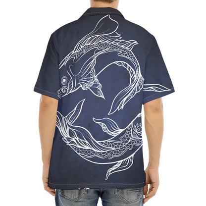 Astrology Pisces Sign Print Aloha Shirt