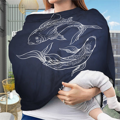 Astrology Pisces Sign Print Baby Seat Cover