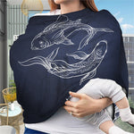 Astrology Pisces Sign Print Baby Seat Cover