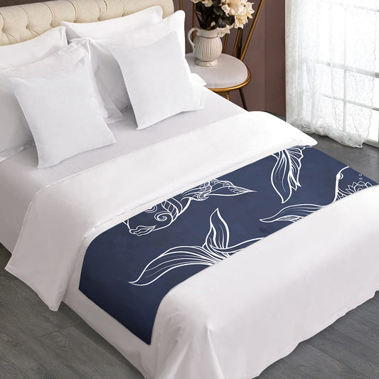 Astrology Pisces Sign Print Bed Runner