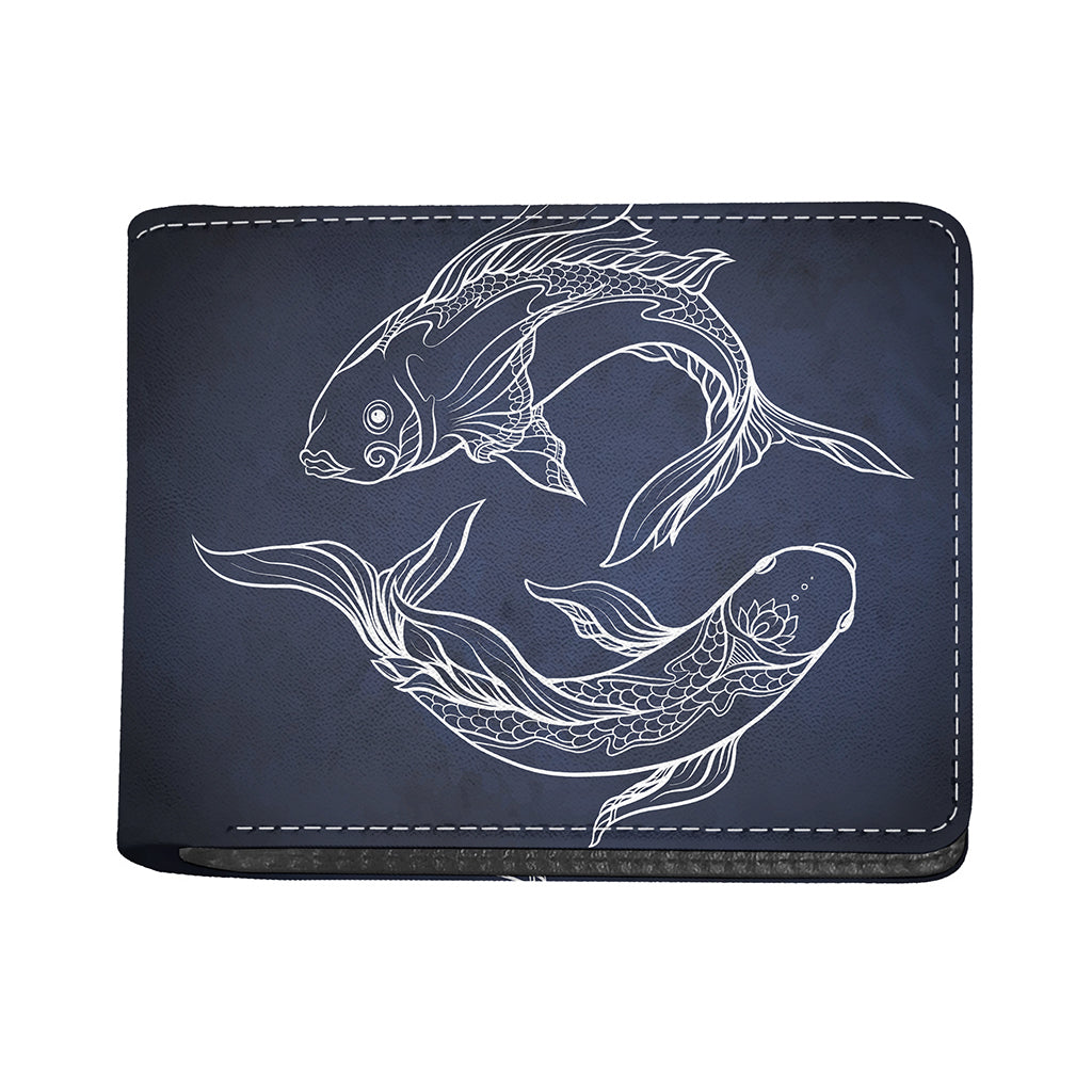 Astrology Pisces Sign Print Bifold Wallet