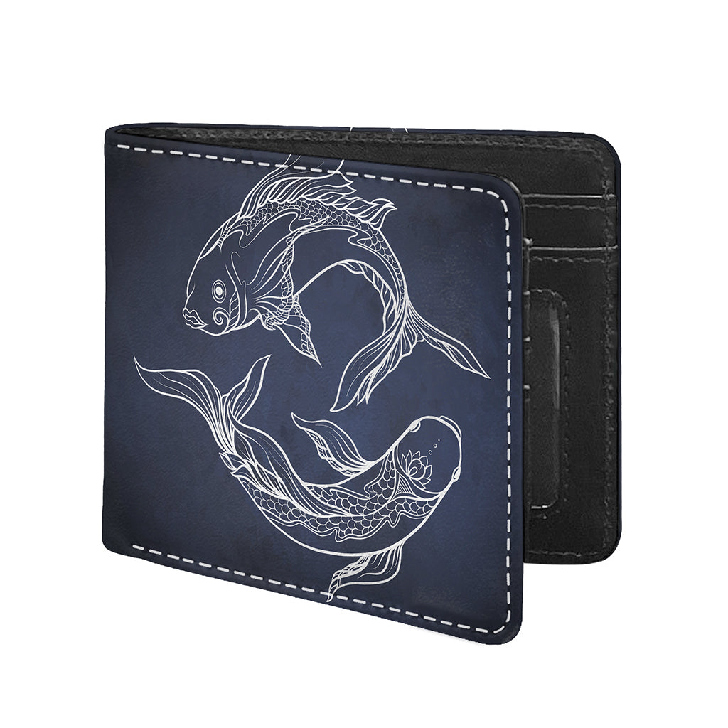 Astrology Pisces Sign Print Bifold Wallet