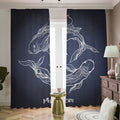 Astrology Pisces Sign Print Dimout Pencil Pleat Curtains