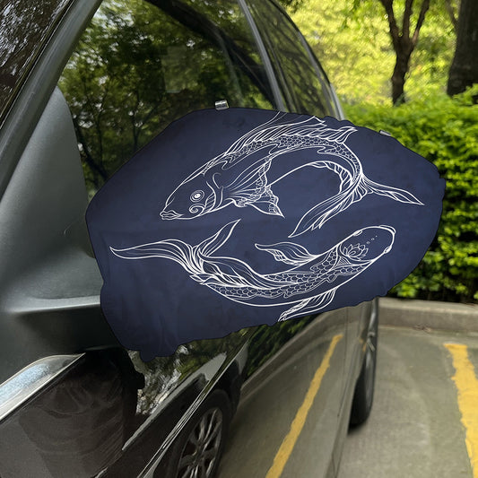 Astrology Pisces Sign Print Car Side Mirror Covers