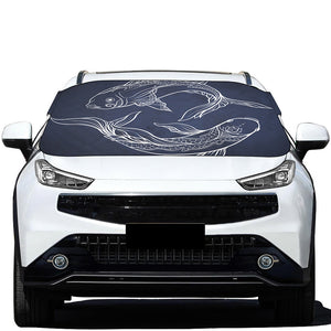 Astrology Pisces Sign Print Car Windshield Snow Cover