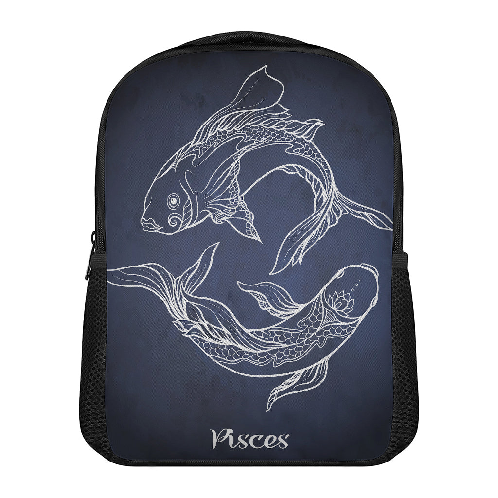 Astrology Pisces Sign Print Casual Backpack