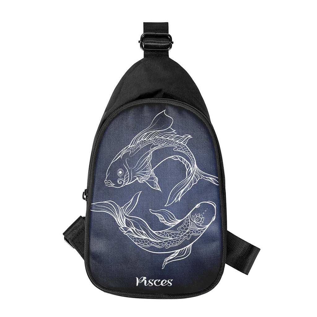 Astrology Pisces Sign Print Chest Bag