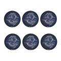 Astrology Pisces Sign Print Coaster Set