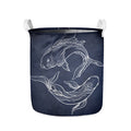 Astrology Pisces Sign Print Collapsible Laundry Basket