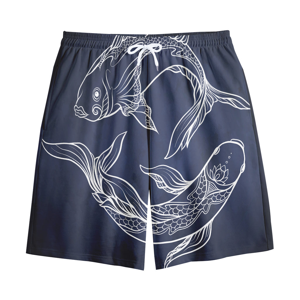 Astrology Pisces Sign Print Cotton Shorts