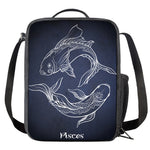 Astrology Pisces Sign Print Crossbody Lunch Bag